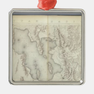 Ornamento De Metal Mapas topográficos compostos IV