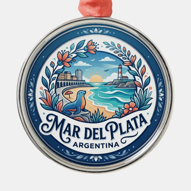 Ornamento De Metal Mar del Plata Argentina (Frente)