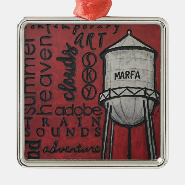 Ornamento De Metal Marfa Holiday Ornament (Frente)