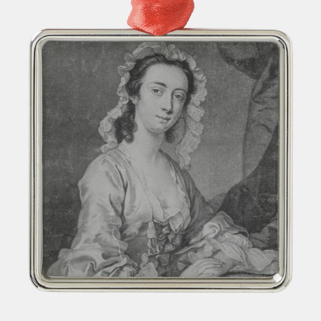 Ornamento De Metal Margaret Woffington, gravado pelo júnior de John (Frente)