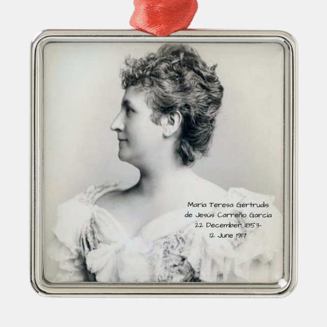 Ornamento De Metal María Teresa Gertrudis de Jesús Carreño García (Frente)