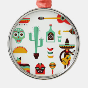Ornamento De Metal mariachi mexicano