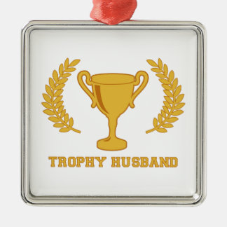 Ornamento De Metal Marido dourado feliz do troféu