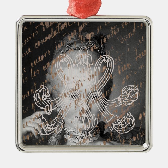 Ornamento De Metal Marie Antoinette – Monogramm – Royal Monogram (Frente)