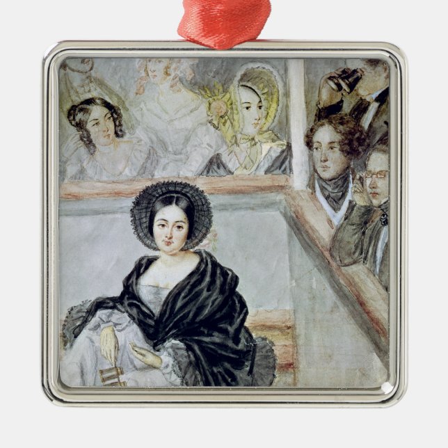 Ornamento De Metal Marie Duplessis no teatro (Frente)