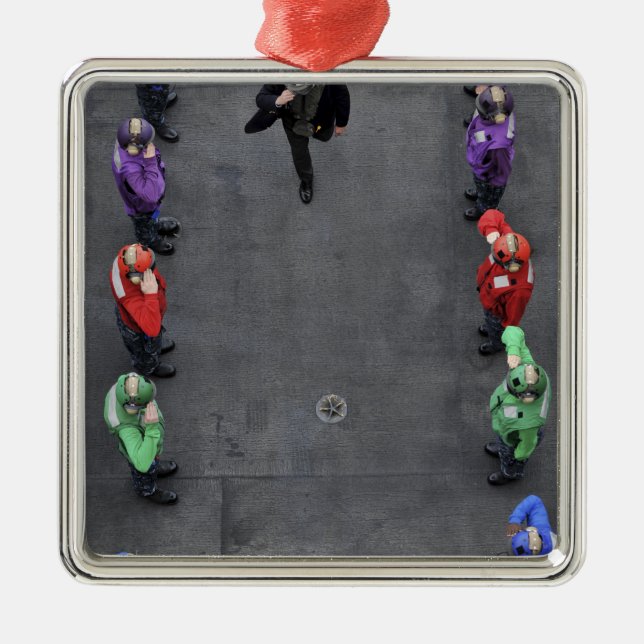 Ornamento De Metal MARINHO dos EUA (Frente)