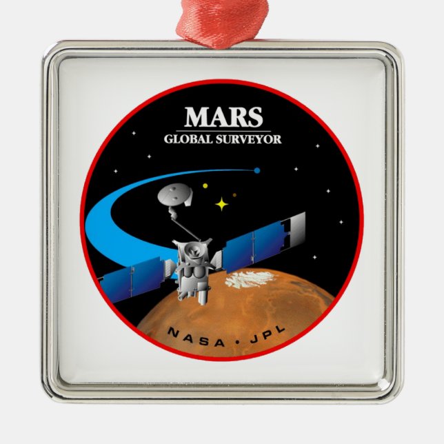 Ornamento De Metal Mars Global Surveyor (Frente)
