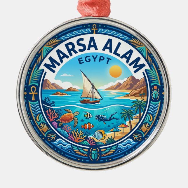 Ornamento De Metal Marsa Alam Egito (Frente)