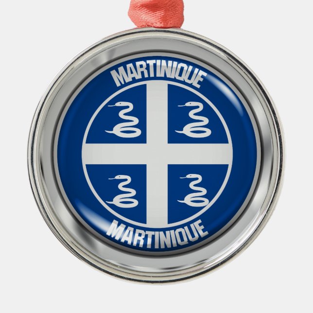 Ornamento De Metal Martinique Round Emblem (Frente)