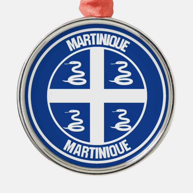 Ornamento De Metal Martinique Round Emblem (Frente)