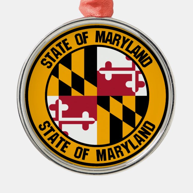 Ornamento De Metal Maryland Round Emblem (Frente)