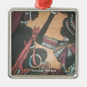 Ornamento De Metal MASAI Hakuna Matata.