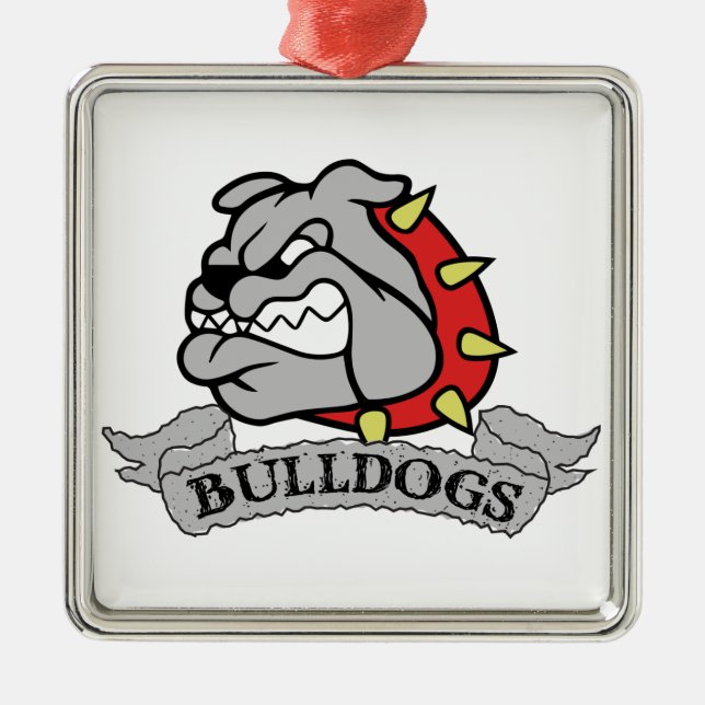 Ornamento De Metal Mason Bulldog (Frente)