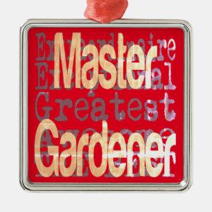 Ornamento De Metal Master Gardener Extraordinaire