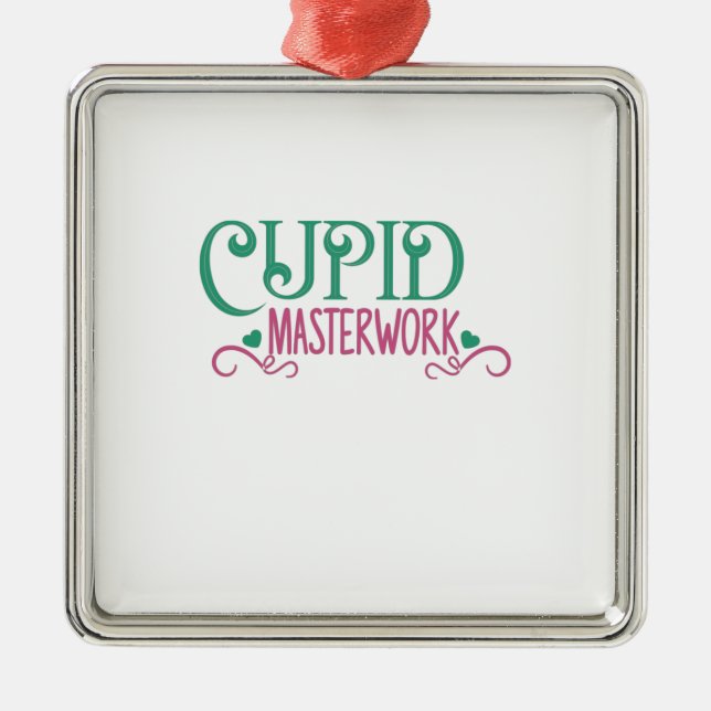 Ornamento De Metal Masterwork Cupid de Presente de casal (Frente)