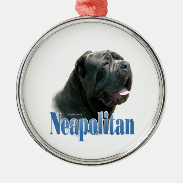 Ornamento De Metal Mastiff napolitano; Mastino Napoletano; Neo (Frente)