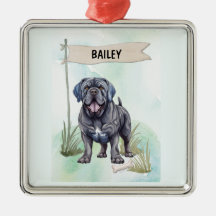 Mastim Napolitano Aquarela Cachorro Personalizado