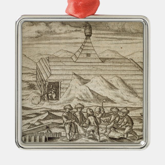 Ornamento De Metal Matança do grupo e ursos do descascamento, fora da (Frente)