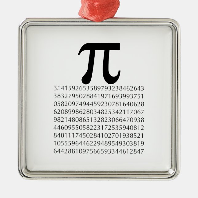 Ornamento De Metal maths do pi (Frente)