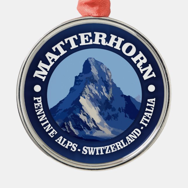 Ornamento De Metal Matterhorn (rd) (Frente)