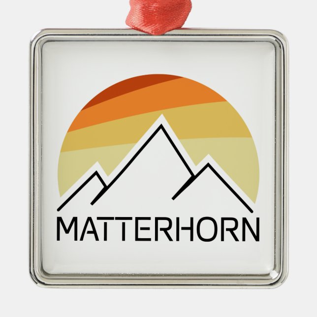 Ornamento De Metal Matterhorn Suiça Itália Retro (Frente)