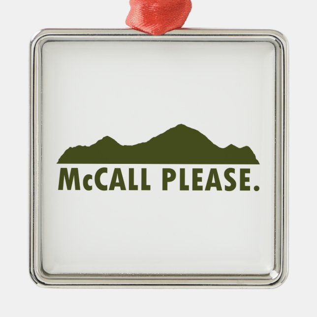 Ornamento De Metal McCall Idaho, por favor (Frente)