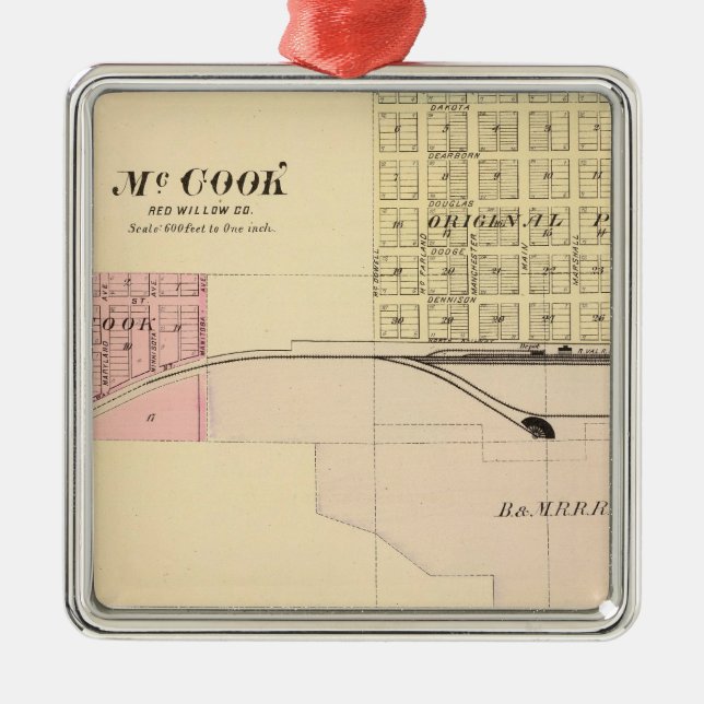 Ornamento De Metal McCook, Nebraska (Frente)