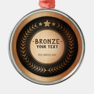 Ornamento De Metal MEDALHA Bronze Campeão IMPRESSÃO PERSONALIZADA DIY