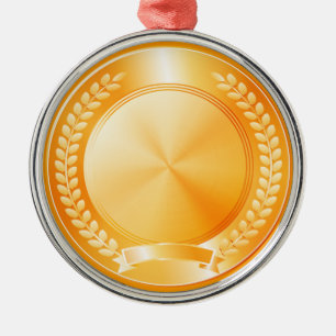 Ornamento De Metal Medalha de honra Dourado
