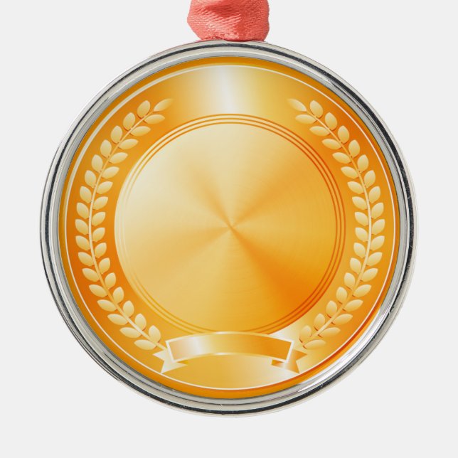 Ornamento De Metal Medalha de honra Dourado (Frente)