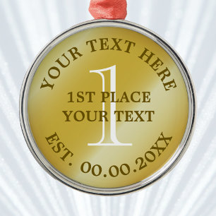 Ornamento De Metal medalha Dourada campeã principal medalhão vencedor
