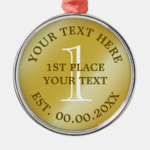 Ornamento De Metal medalha Dourada campeã principal medalhão vencedor