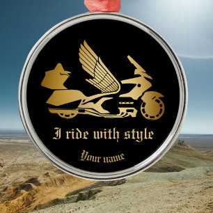 Ornamento De Metal Medalha Dourada de Motocicletas Ornament dwing