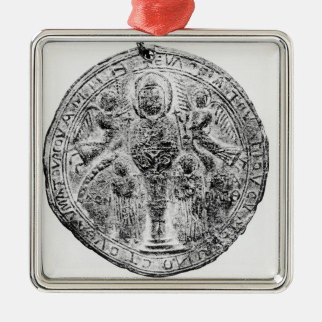 Ornamento De Metal Medalhão decorado na técnica do cloisonne (Frente)