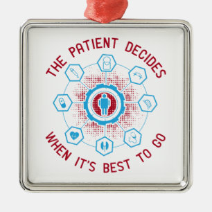 Ornamento De Metal Medicina - O Paciente Decide Quando Ir