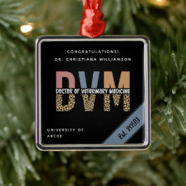 Ornamento De Metal Medicina Veterinária DVM Personalizada