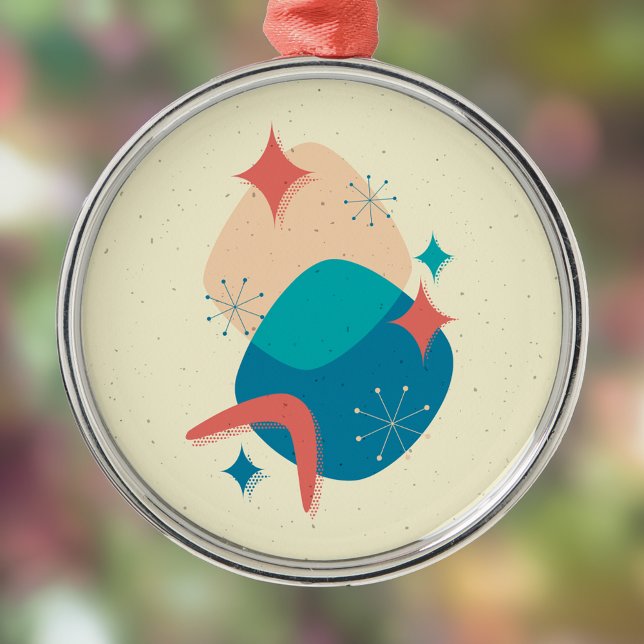 Ornamento De Metal Médio 17 da Era Atômica do século Abstrato (Criador carregado)