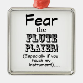 Ornamento De Metal Medo Do Jogador De Flauta