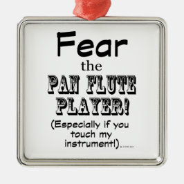 Ornamento De Metal Medo Do Jogador De Flauta Pan