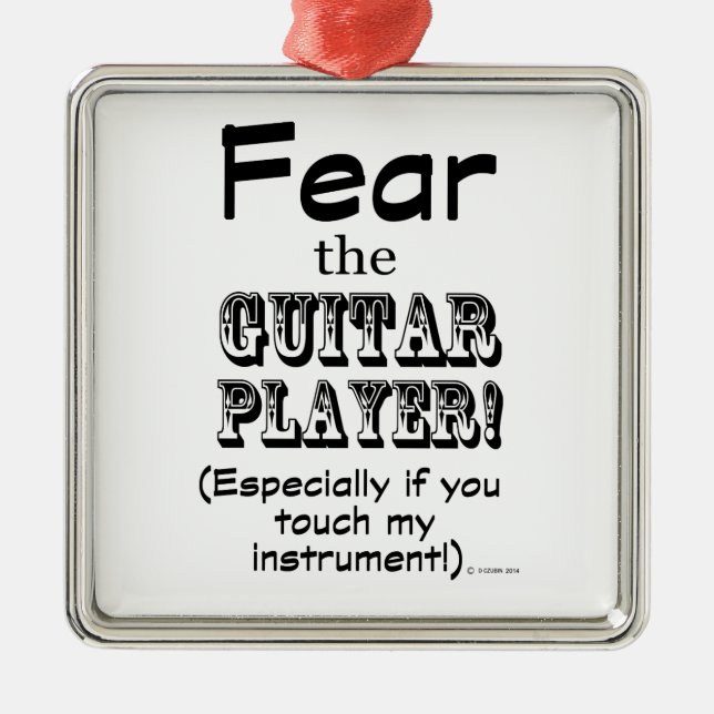 Ornamento De Metal Medo Do Jogador De Violão (Frente)