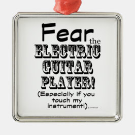 Ornamento De Metal Medo Do Jogador De Violão Elétrico