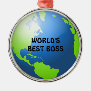 Ornamento De Metal Melhor Chefe do Mundo