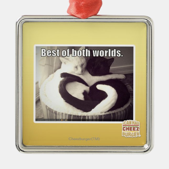Ornamento De Metal Melhor de ambos os mundos (Frente)