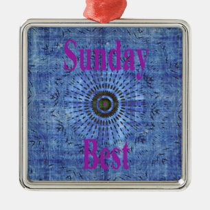 Ornamento De Metal Melhor Domingo