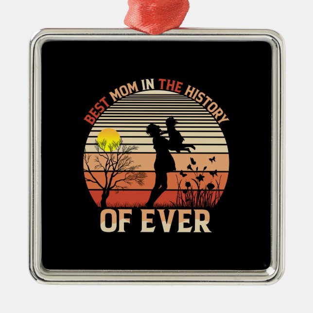 Ornamento De Metal Melhor Mãe Na História (Frente)