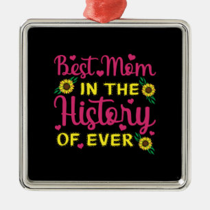Ornamento De Metal Melhor Mãe Na História De Sempre