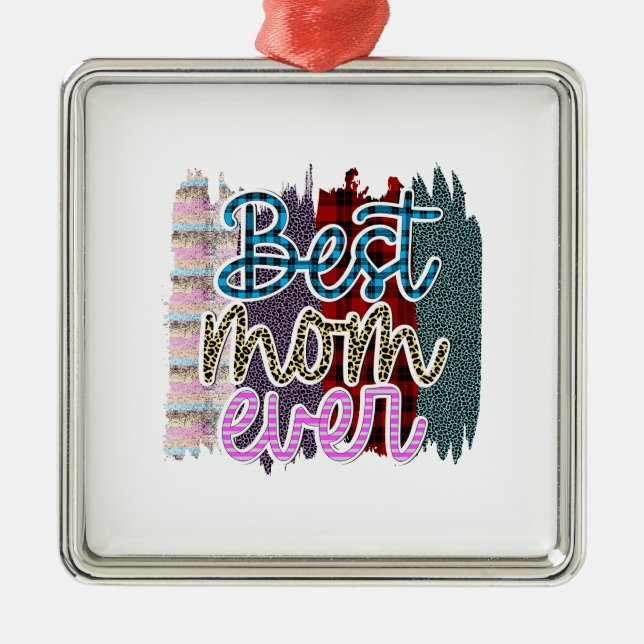 Ornamento De Metal Melhor Mãe Nunca (Frente)