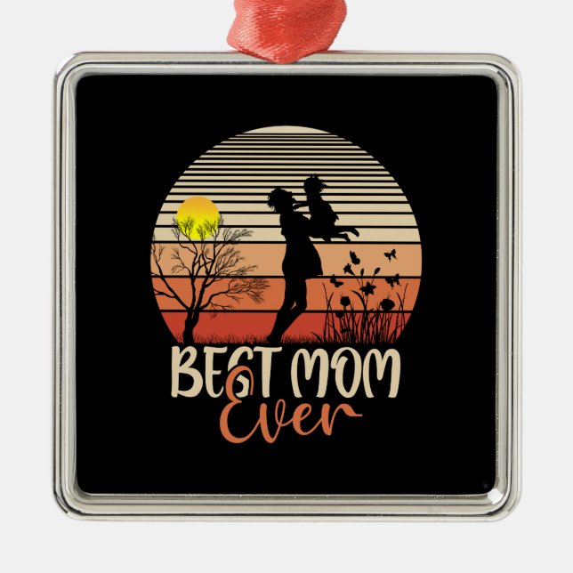 Ornamento De Metal Melhor Mãe Nunca (Frente)