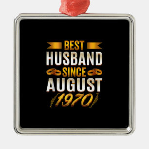 Ornamento De Metal Melhor Marido Desde agosto de 1970 - Engraçado 50º