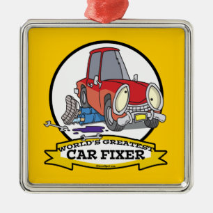 ORNAMENTO DE METAL MELHOR REPARADOR DE CARROS DO MUNDO EM DESENHO ANI